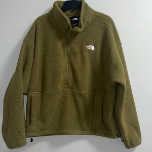 The North Face Women's Sherpa Crop Jacket Olive